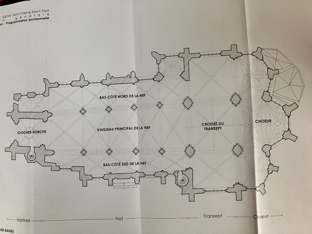 plan intérieur église d'Aumale